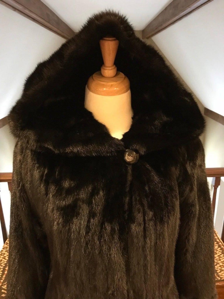 Fabbri Furriers Chicago Full Length Canadian Female Mink Pelts Coat For ...