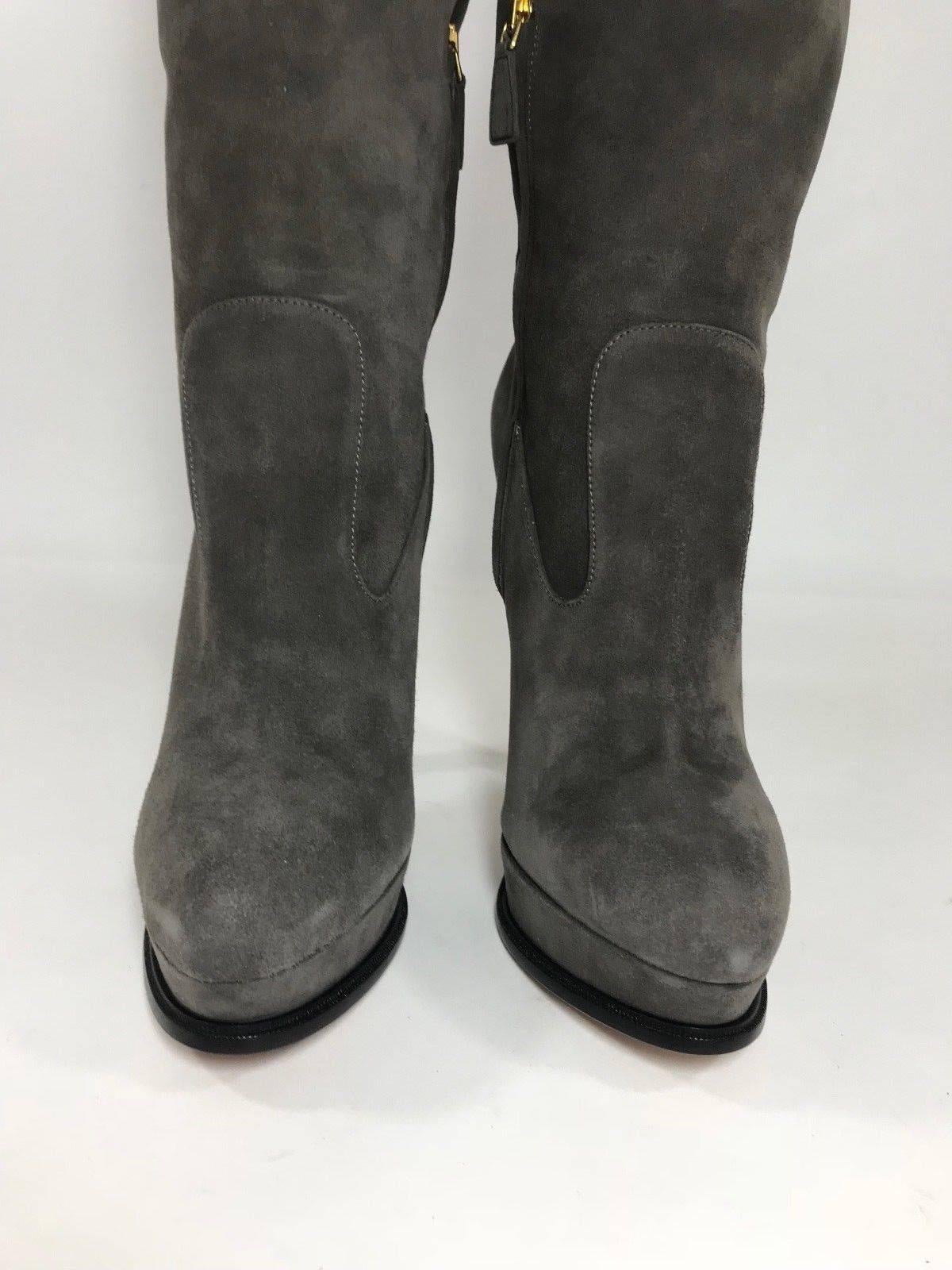 grey platform boots