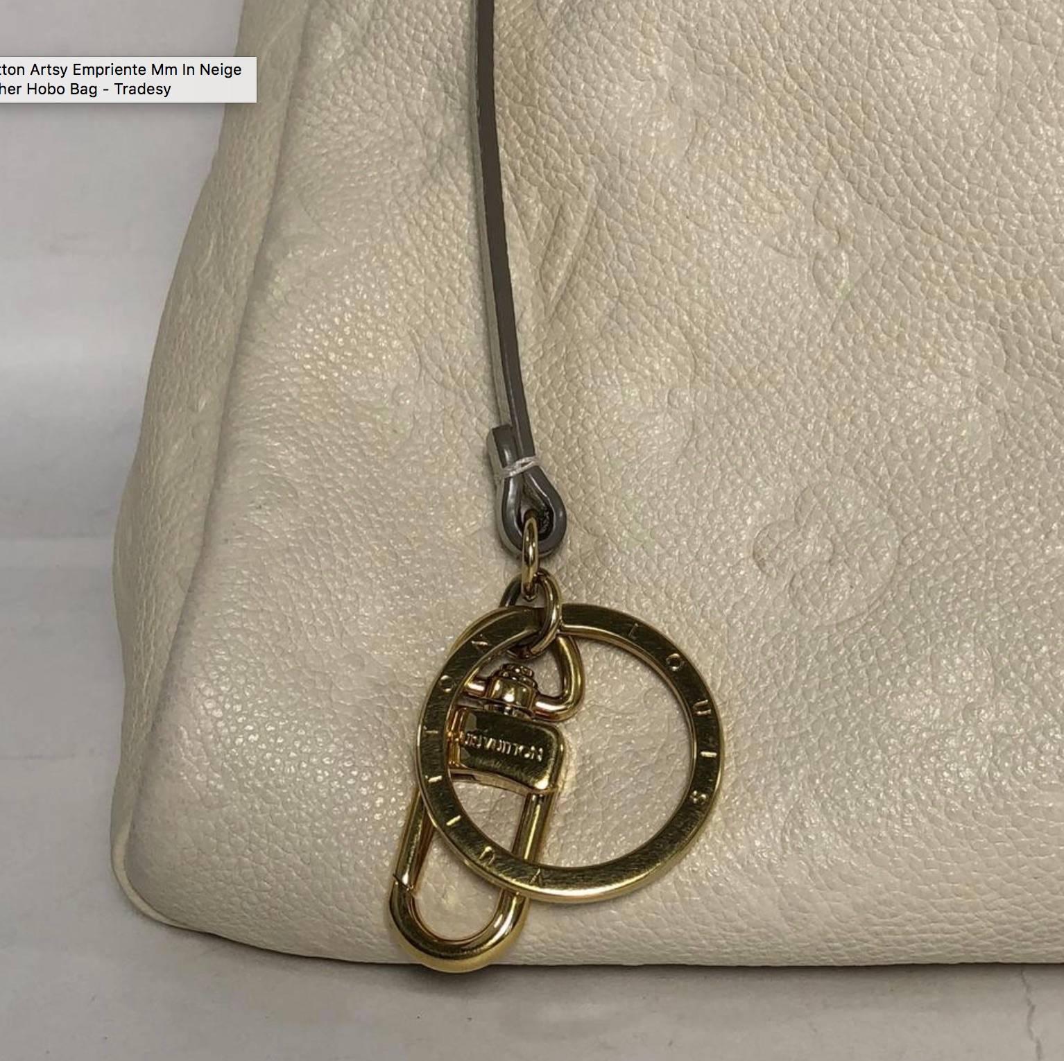 Louis Vuitton Empriente Artsy MM in Neige Hobo Bag In Good Condition For Sale In Saint Charles, IL