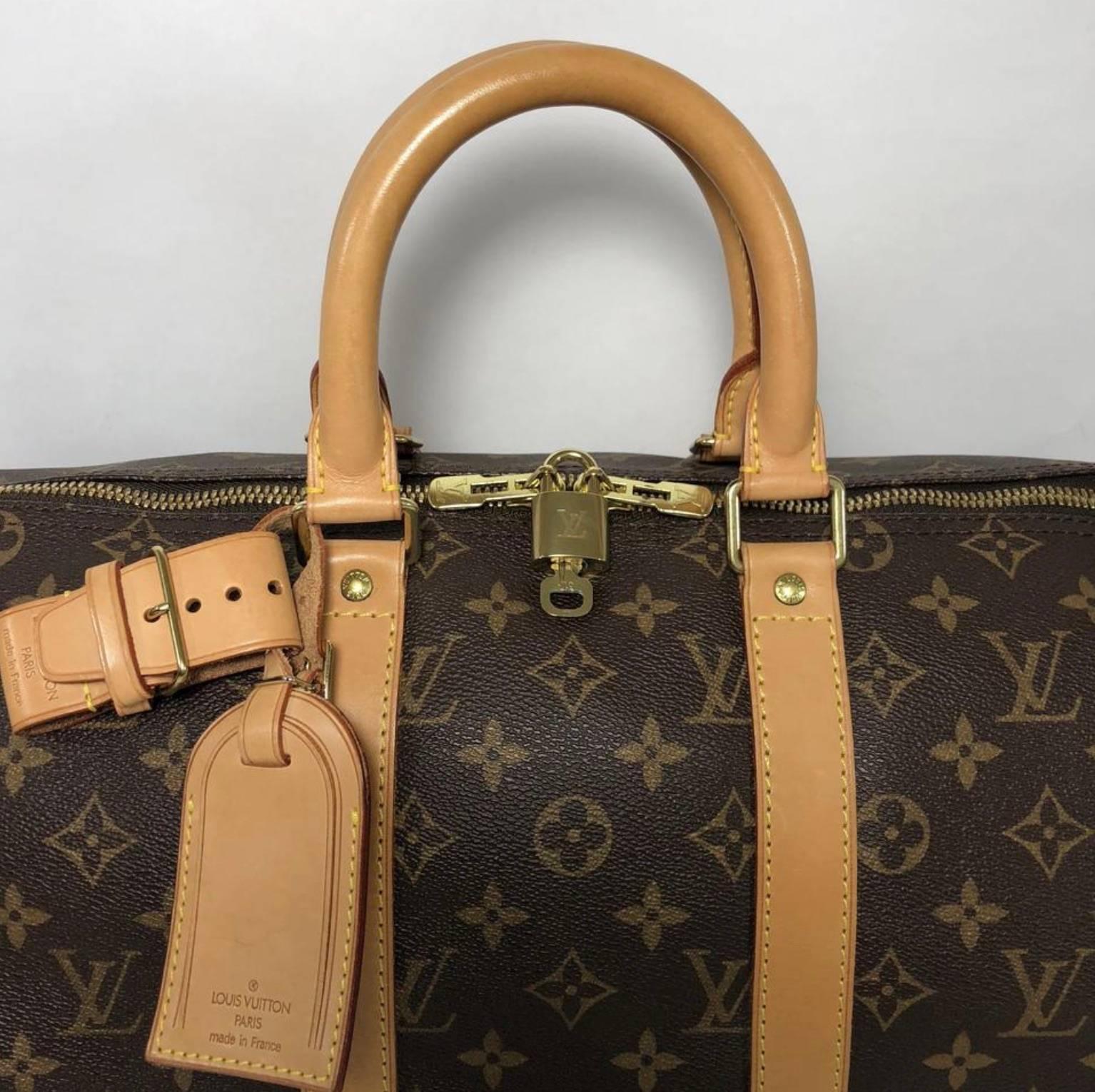 Black Louis Vuitton Monogram 45 Keepall Bag