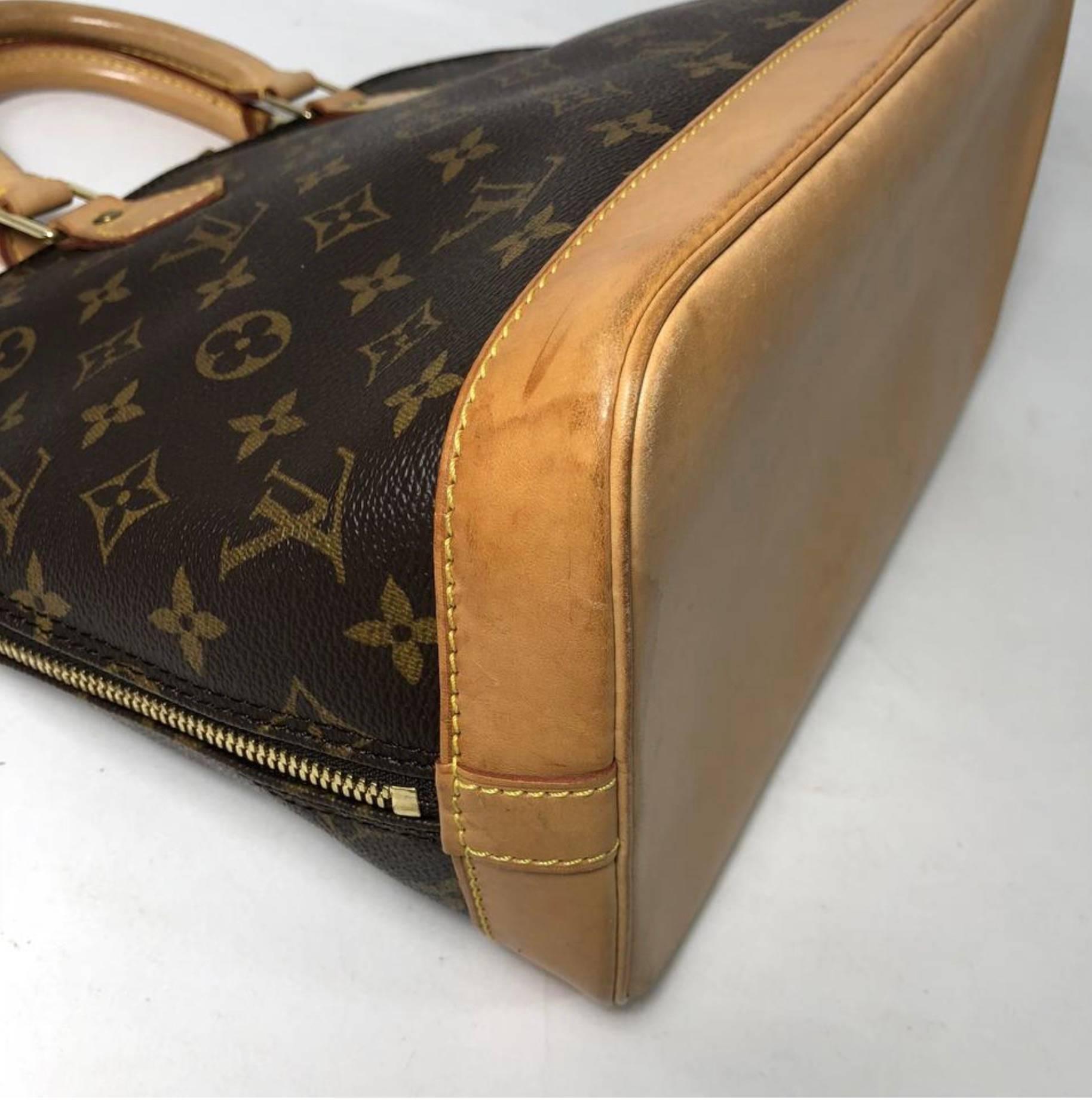 Louis Vuitton Monogram Alma PM Satchel Handbag For Sale 1