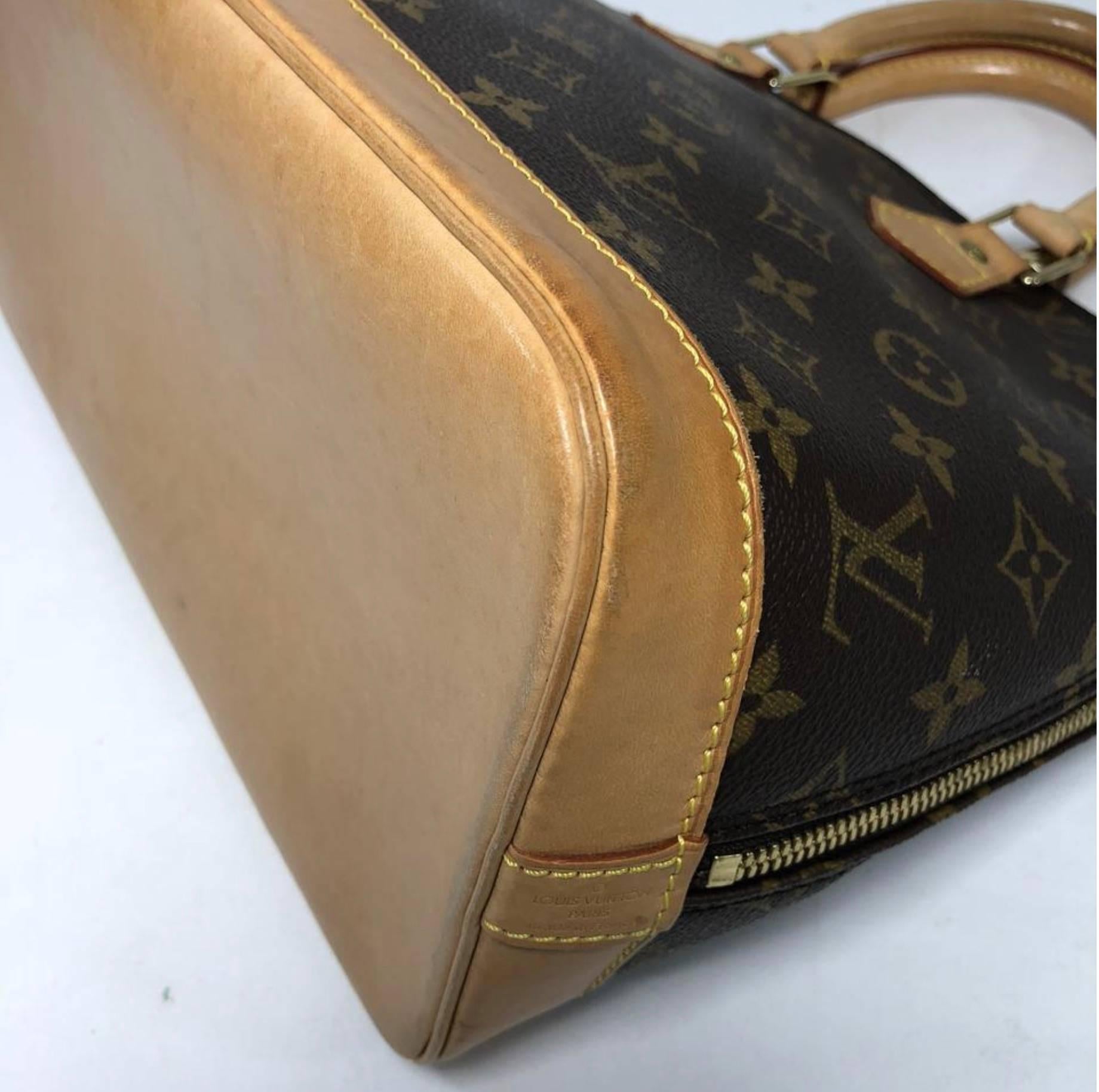 Louis Vuitton Monogram Alma PM Satchel Handbag For Sale 2