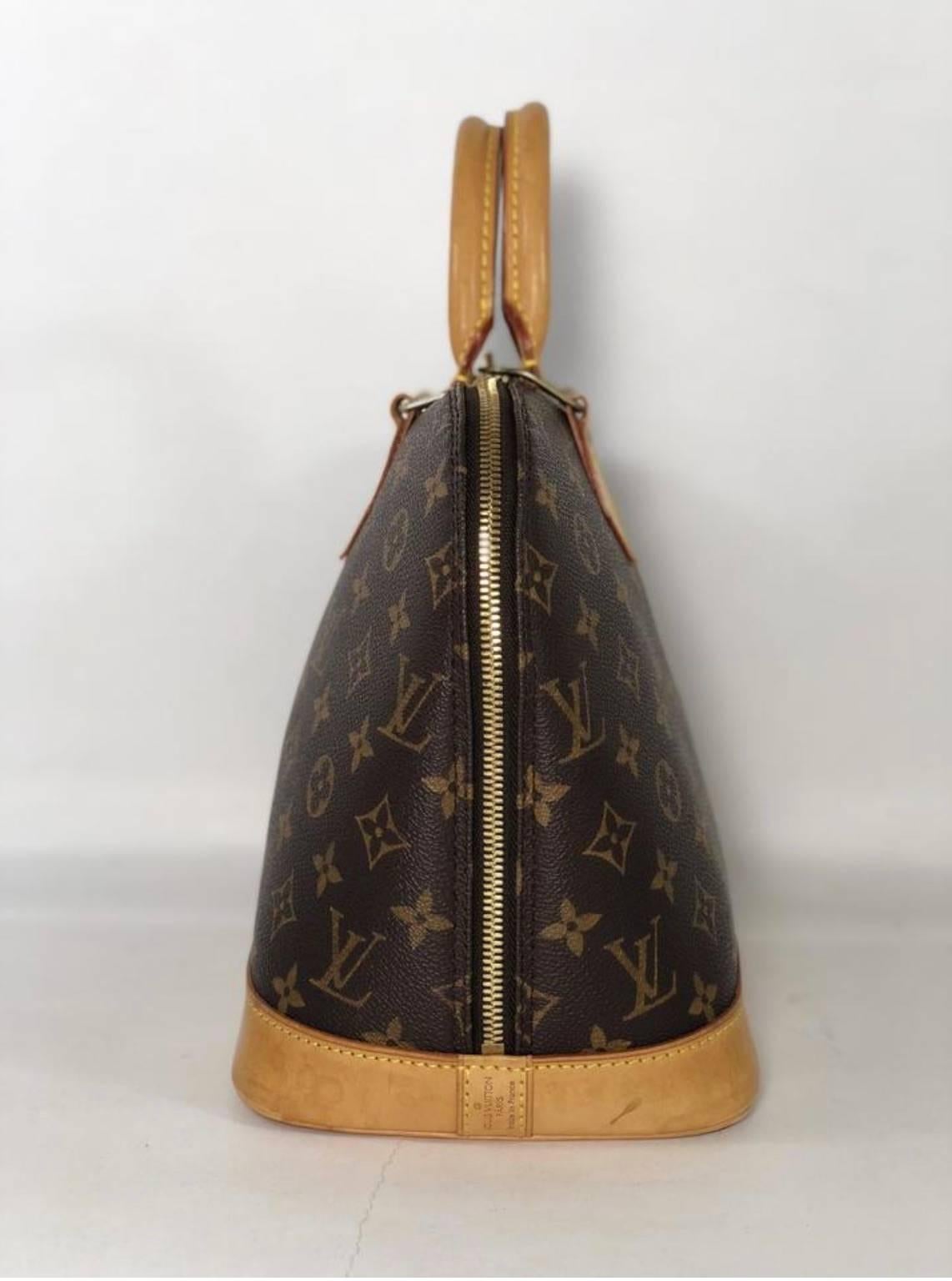 Black Louis Vuitton Monogram Alma PM Top Handle Handbag  For Sale