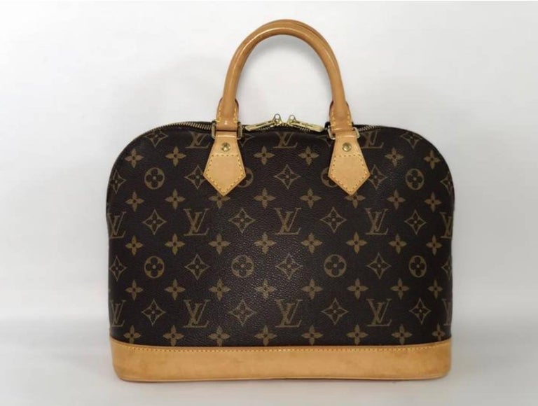 Louis Vuitton Monogram Canvas Leather Small Top Handle Satchel Carryall  Flap Bag For Sale at 1stDibs