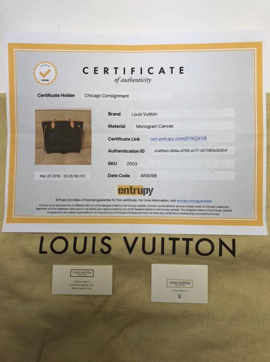 MODEL - Louis Vuitton Monogram Neverfull MM

CONDITION - Exceptional. Light to medium vachette with no watermarks, no dryness and no cracking. Bright and shiny hardware with no tarnishing or chipping. No rips, holes, tears, stains or odors. Piece