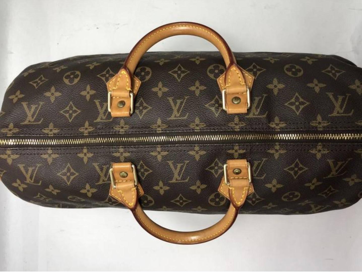 Black Louis Vuitton Monogram Speedy 40 Satchel Handbag