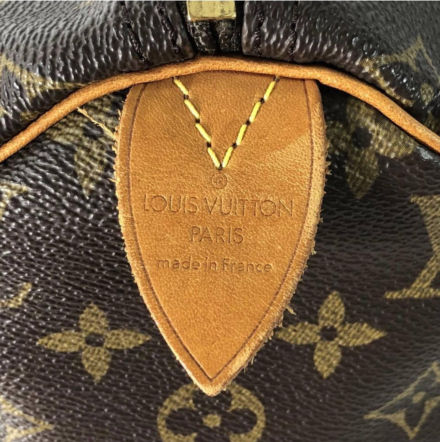 Louis Vuitton Monogram Speedy 40 Satchel Handbag 5