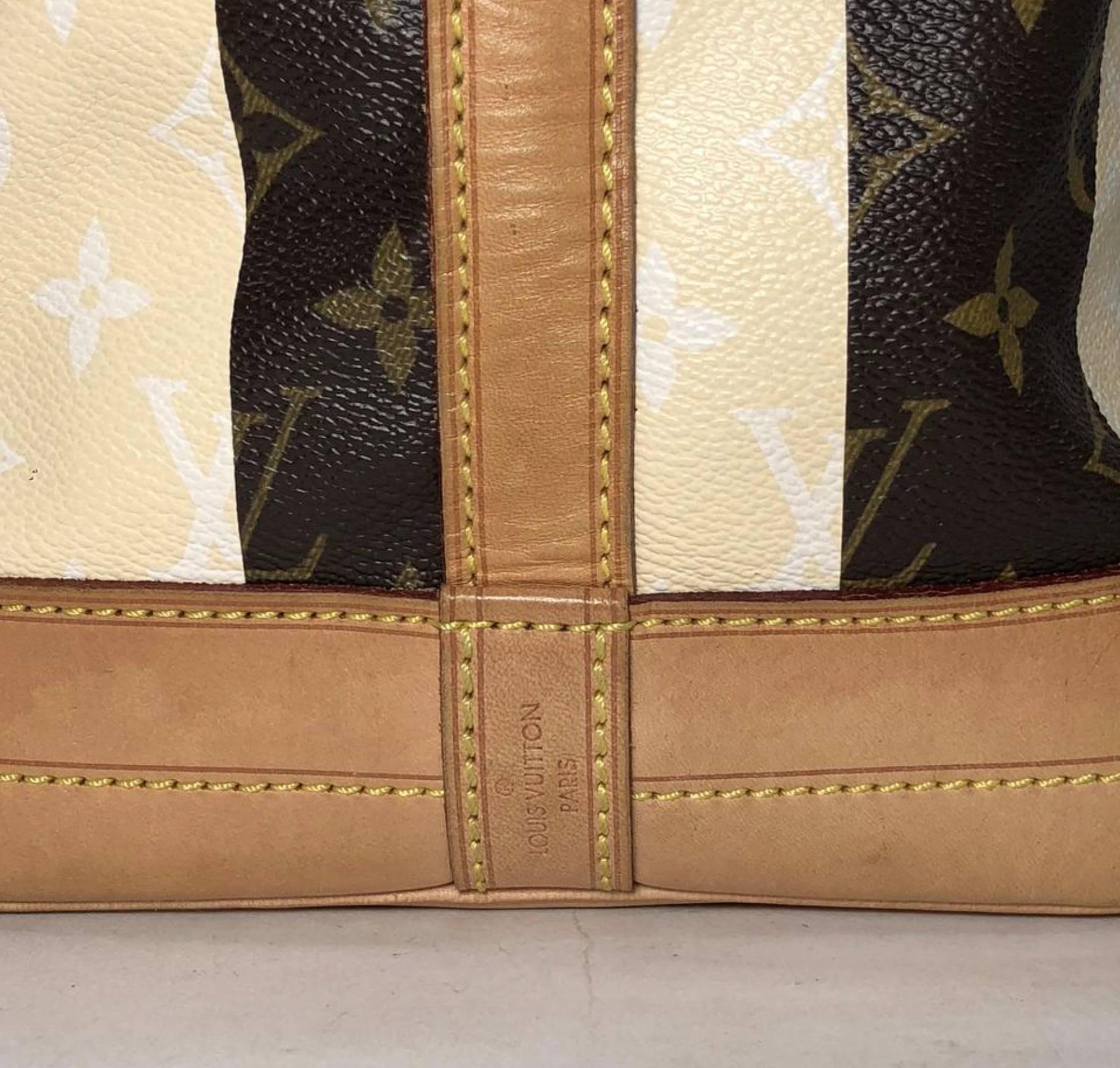Louis Vuitton Limited Edition Monogram Rayures Noe GM Drawstring Bucket Handbag 2
