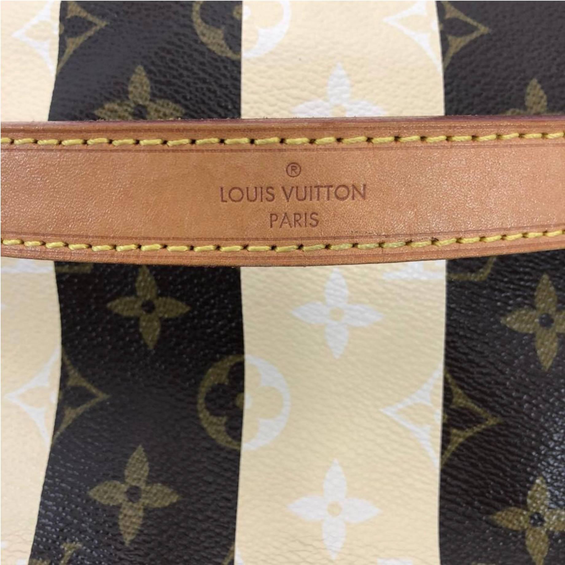 Louis Vuitton Limited Edition Monogram Rayures Noe GM Drawstring Bucket Handbag 5