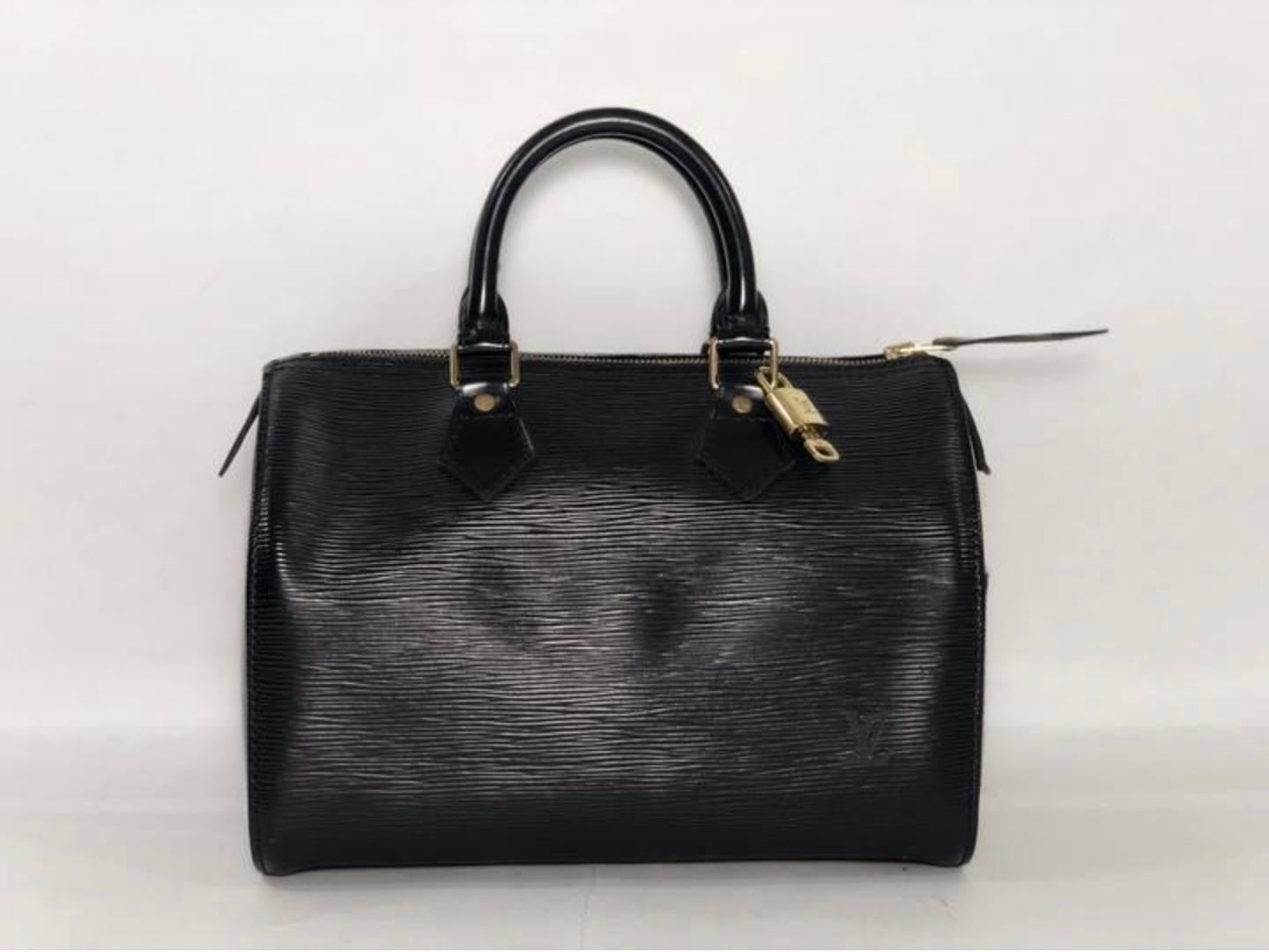 Louis Vuitton Epi Speedy 25 in Black Satchel Handbag 1