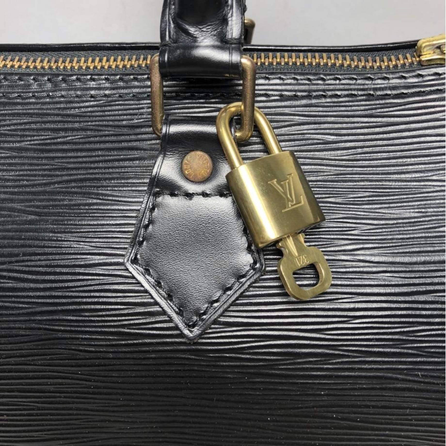 Louis Vuitton Epi Speedy 25 in Black Satchel Handbag 5