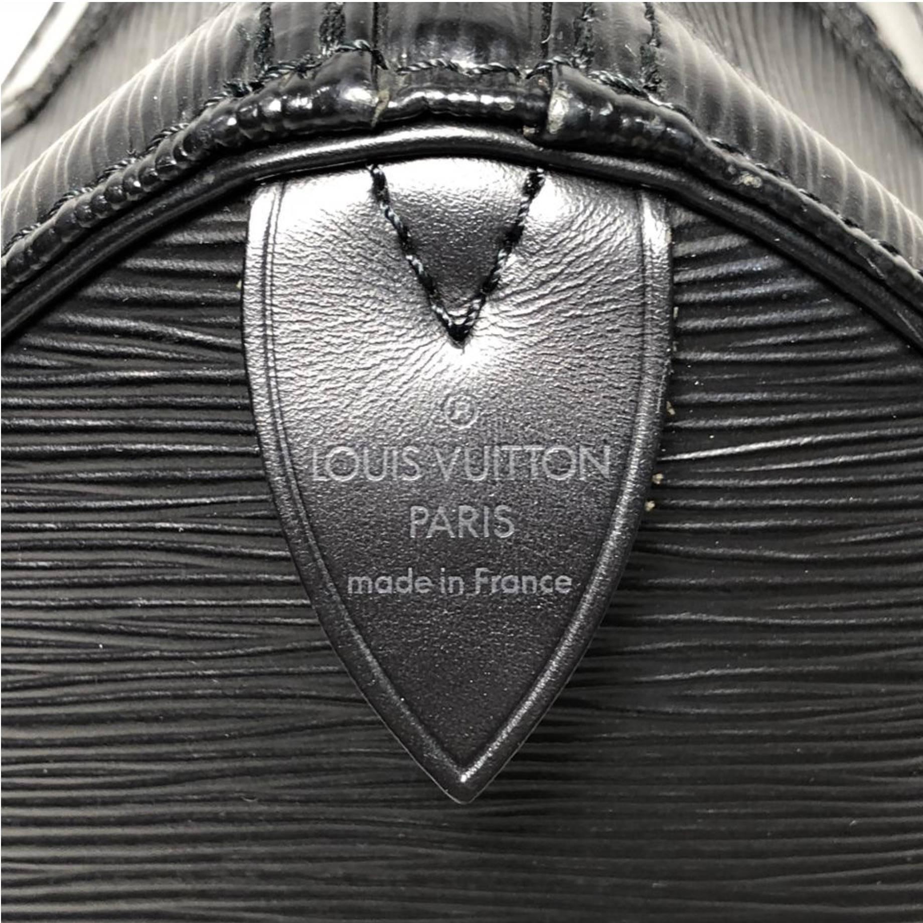 Louis Vuitton Epi Speedy 25 in Black Satchel Handbag 7