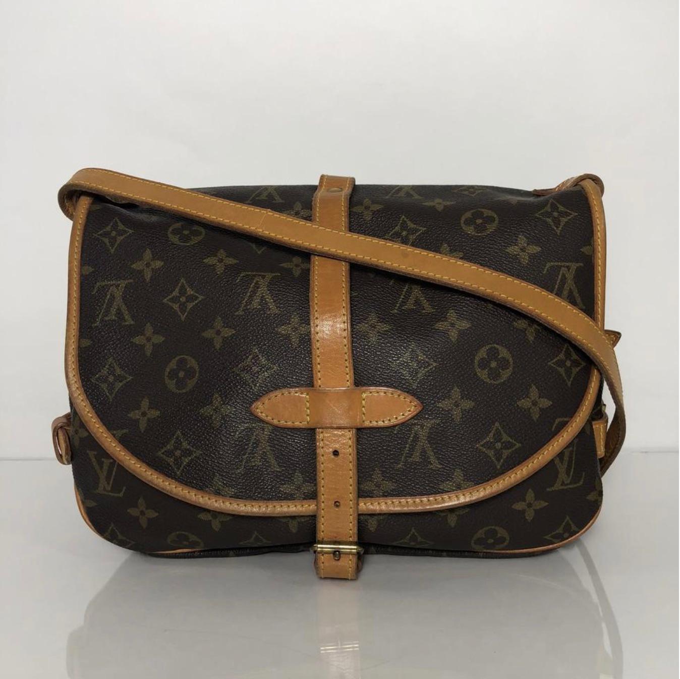 Black Louis Vuitton Monogram Saumur 30 Crossbody Handbag