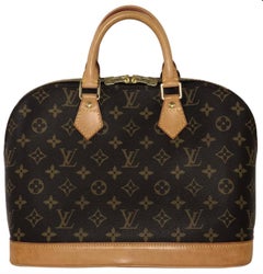 Used Louis Vuitton Monogram Alma PM Top Handle Satchel Handbag