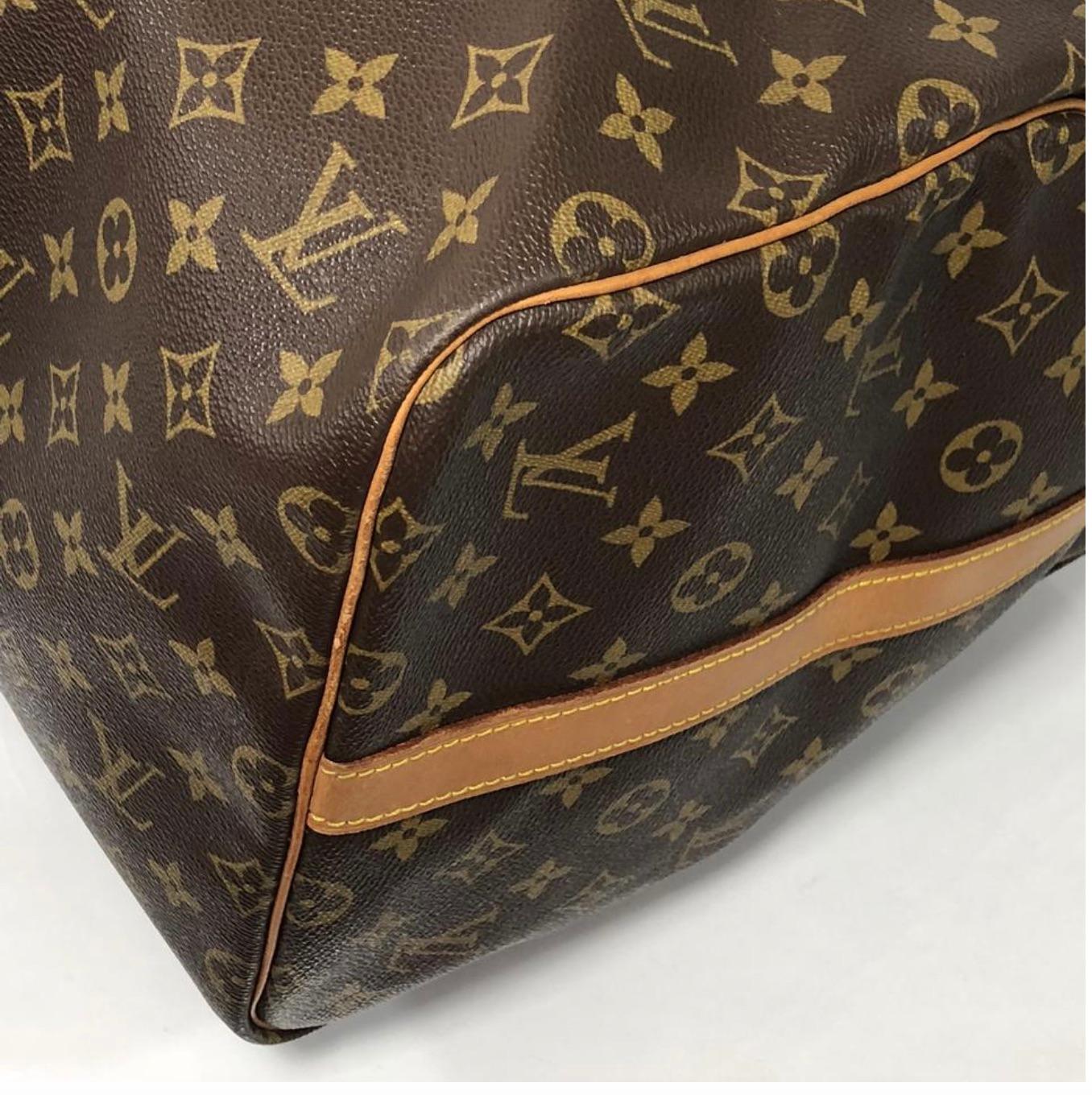Louis Vuitton Monogram Keepall Bandoliere 55 Travel Handbag 4