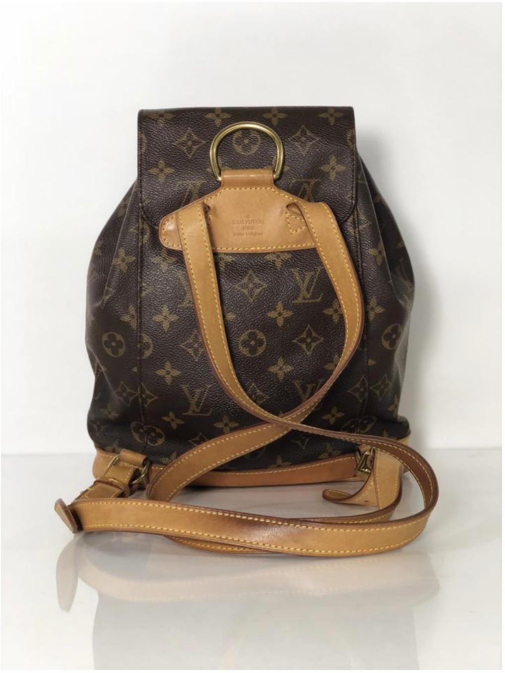 Black Louis Vuitton Monogram Montsouris MM Backpack Handbag For Sale
