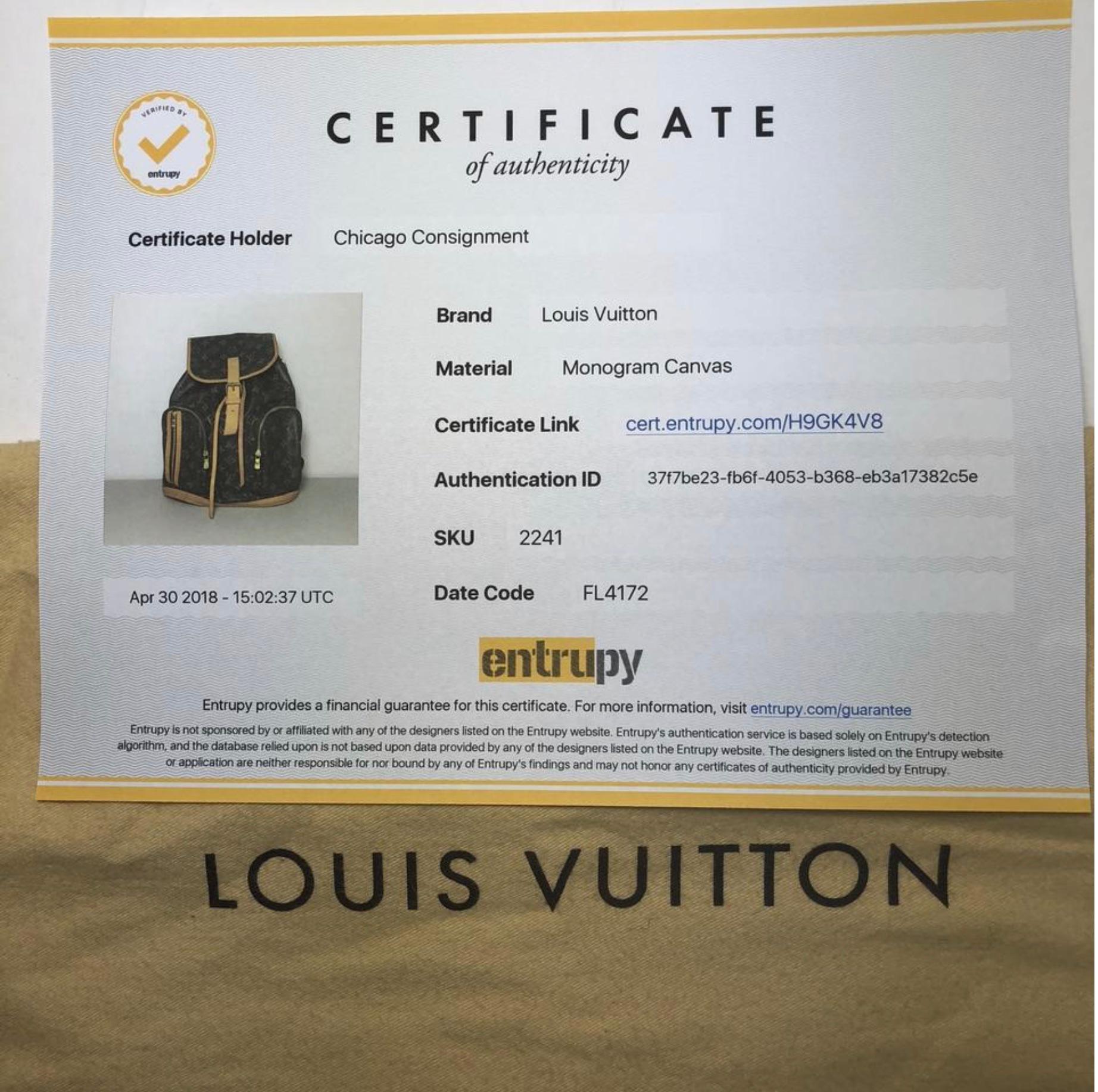 MODEL - Louis Vuitton Monogram Bosphore Backpack

CONDITION - Exceptional! Light vachette with light color transfer, no dryness and no cracking. Bright and shiny hardware with no tarnishing or chipping. No rips, holes, tears, stains or odors. Piece