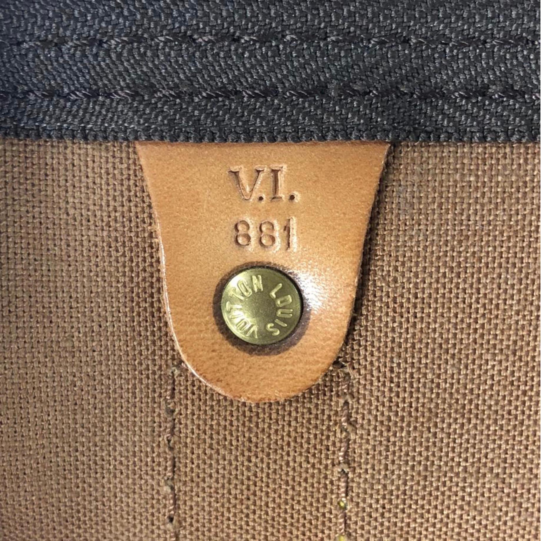 Louis Vuitton Monogram Keepall 45 Travel Handbag For Sale 6