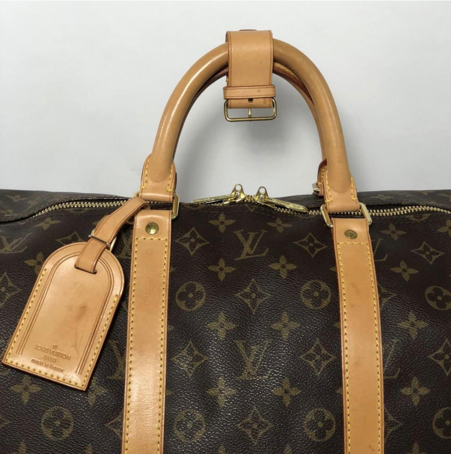 Louis Vuitton Monogram Keepall 55 Travel Handbag For Sale 1
