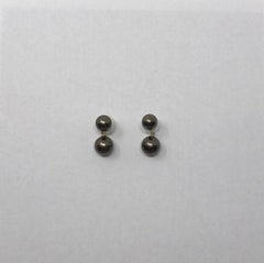 Carolee Round Black Double Faux Pearl Drop Earrings