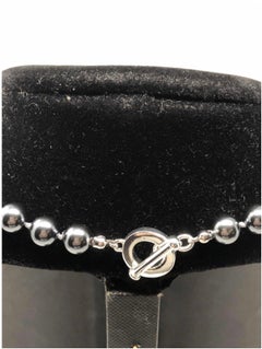 Carolee Round Faux Black Pearl Ball Necklace