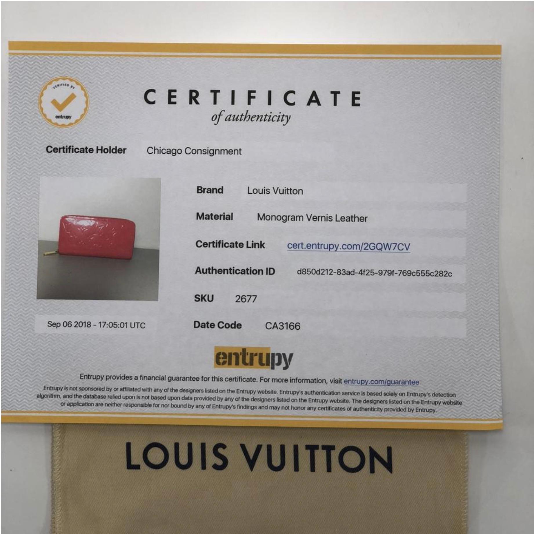 MODEL - Louis Vuitton Vernis Zippy Wallet in Pink

CONDITION - Exceptional! No visibile signs of wear.

SKU - 2677

DATE/SERIAL CODE - CA3166

ORIGIN - Spain

PRODUCTION - 2016

DIMENSIONS - L8 x H4.5 x D1

STRAP/HANDLE DROP - NA

MATERIAL - Vernis