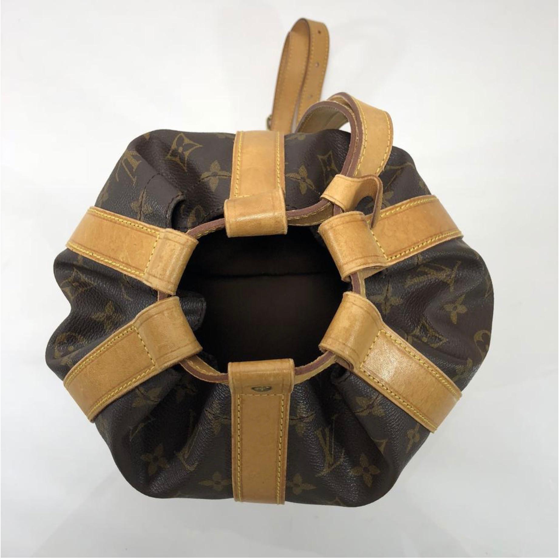 Black Louis Vuitton Monogram Randonnee PM Bucket Shoulder Handbag