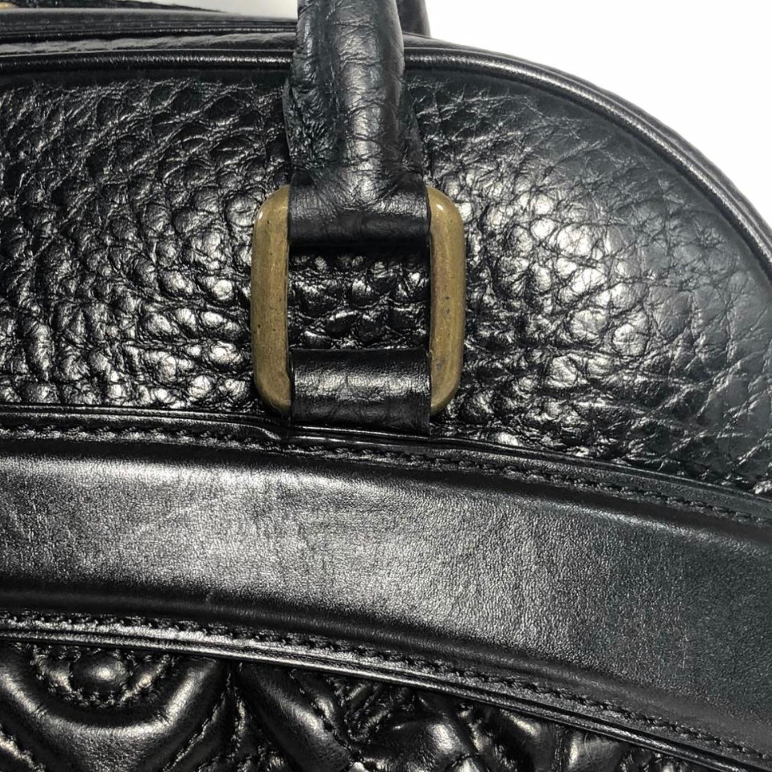 Black Louis Vuitton Vienna Leather Mizi Satchel Handbag