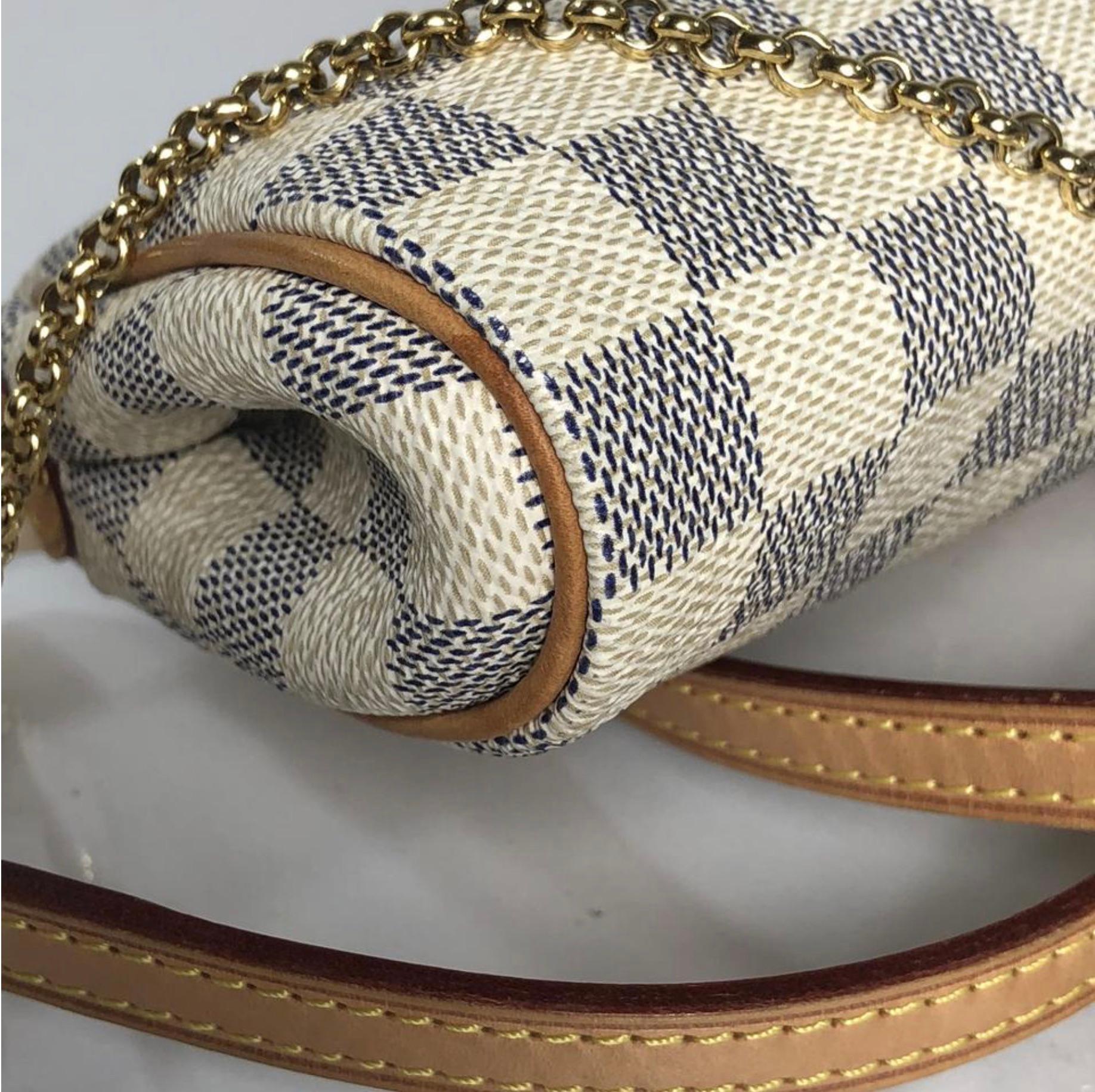 Louis Vuitton Damier Azur Eva Crossbody Shoulder Handbag 2