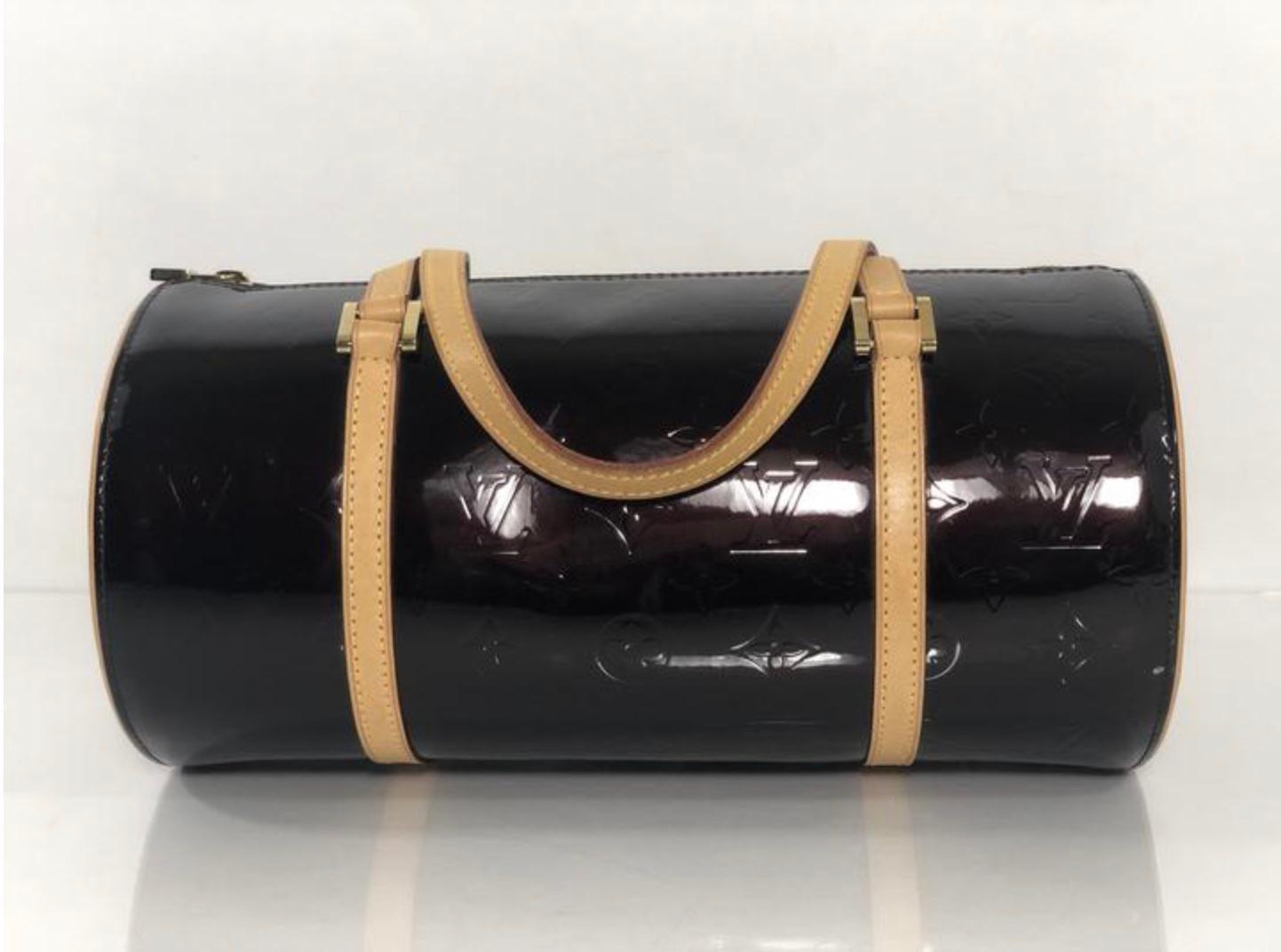 Louis Vuitton Verni Papillon 30 Amarante Shoulder Handbag In Excellent Condition For Sale In Saint Charles, IL
