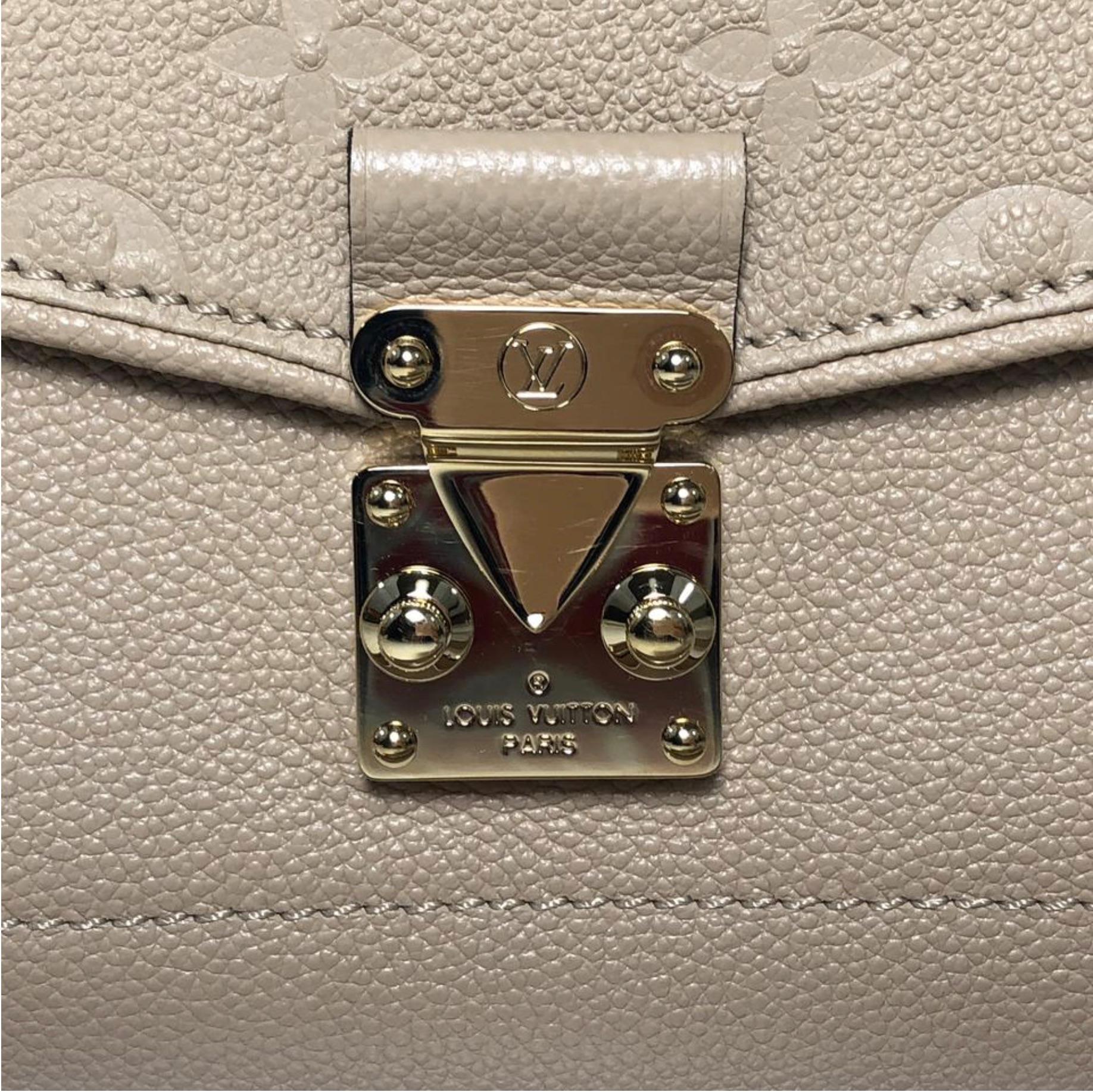 Brown Louis Vuitton Empreinte St Germain MM in Dune Crossbody Shoulder Handbag For Sale
