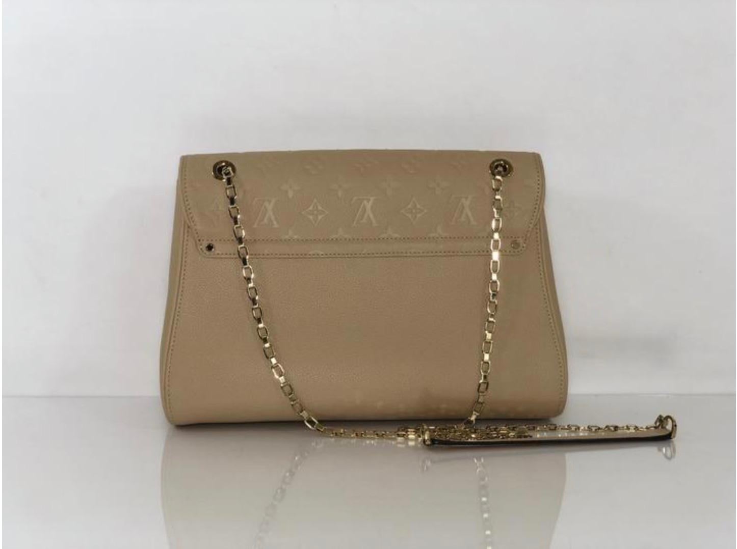 Women's or Men's Louis Vuitton Empreinte St Germain MM in Dune Crossbody Shoulder Handbag For Sale