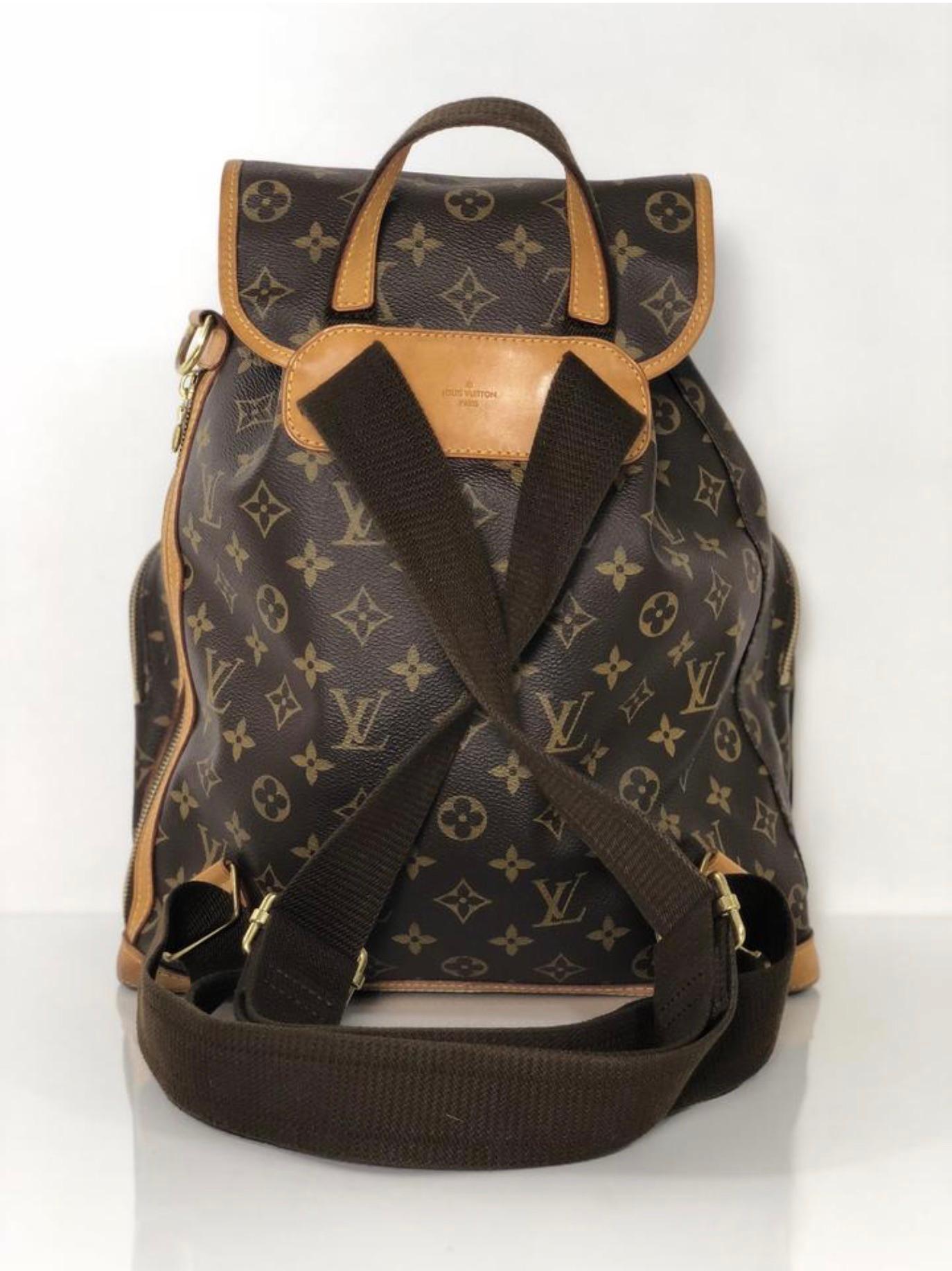 Women's or Men's Louis Vuitton Monogram Bosphore Backpack Shoulder Handbag For Sale