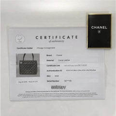 Chanel Black Caviar Leather Medallion with Gold Hardware Shoulder Handbag