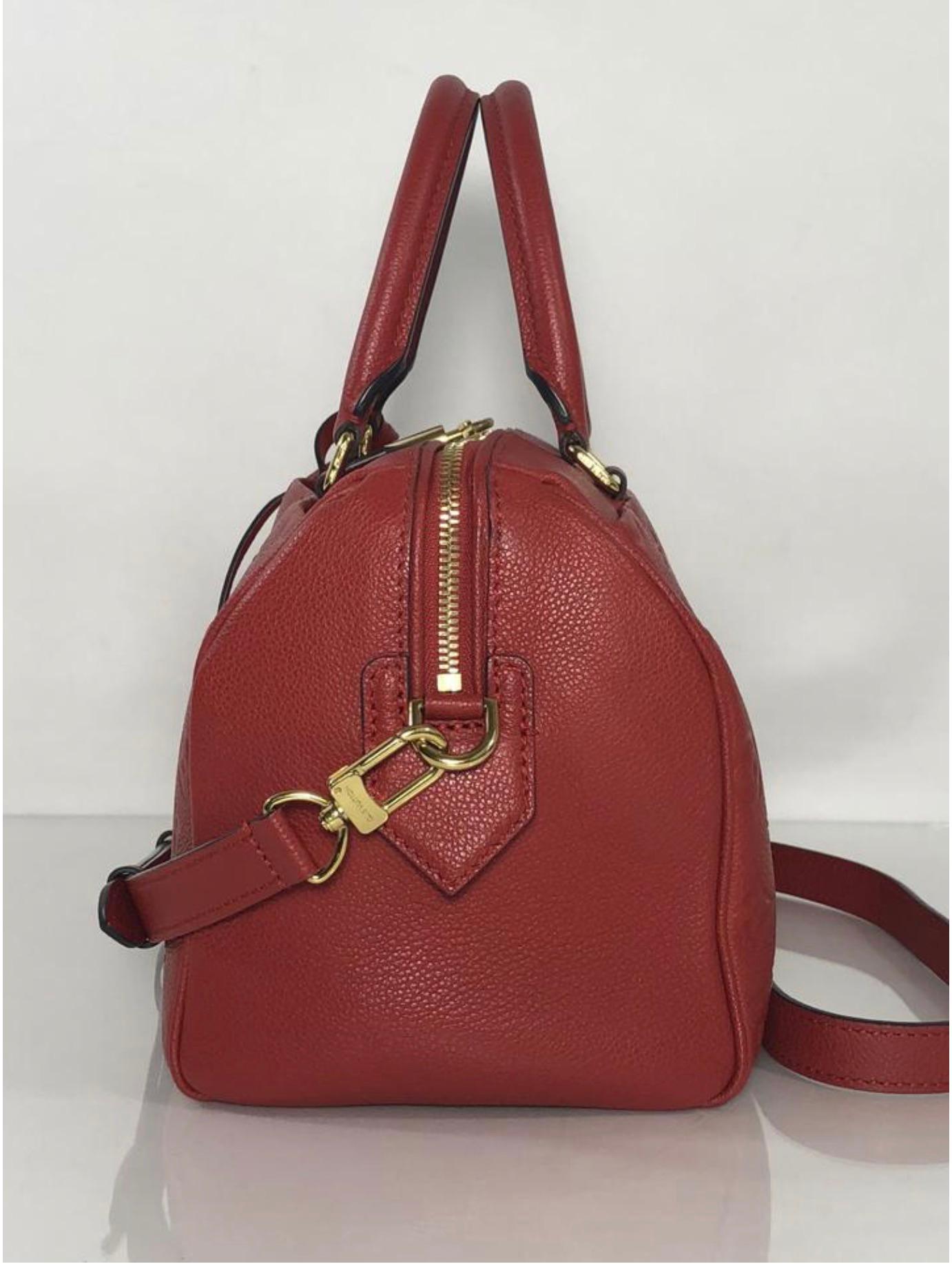 Women's or Men's Louis Vuitton Empreinte Speedy 25 in Red Satchel Handbag For Sale