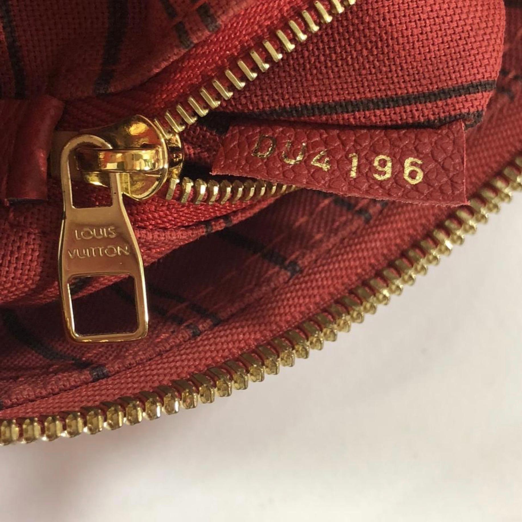 Louis Vuitton Empreinte Speedy 25 in Red Satchel Handbag For Sale 7