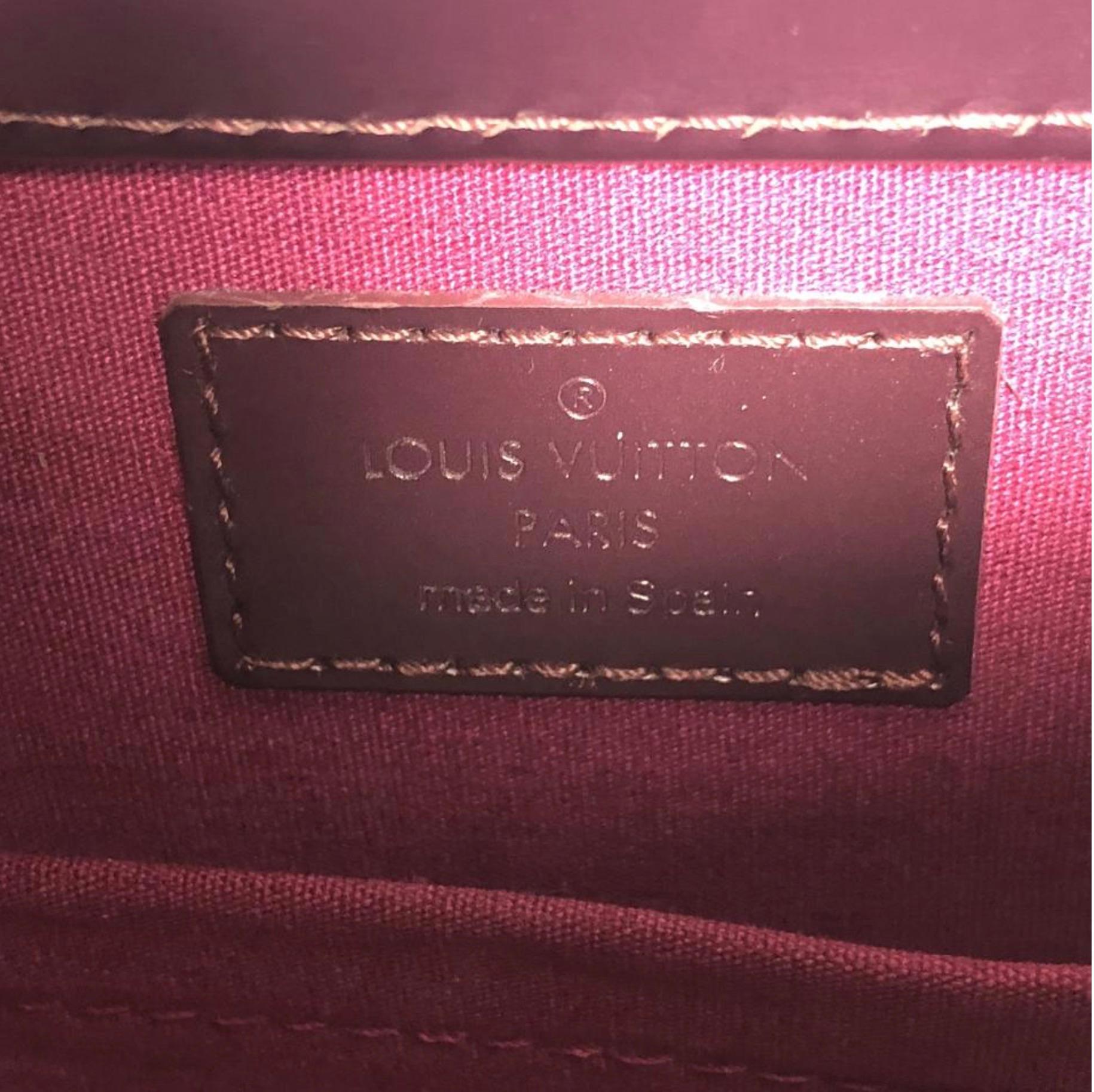  Louis Vuitton Matte Vernis Allston in Purple Shoulder Handbag For Sale 5