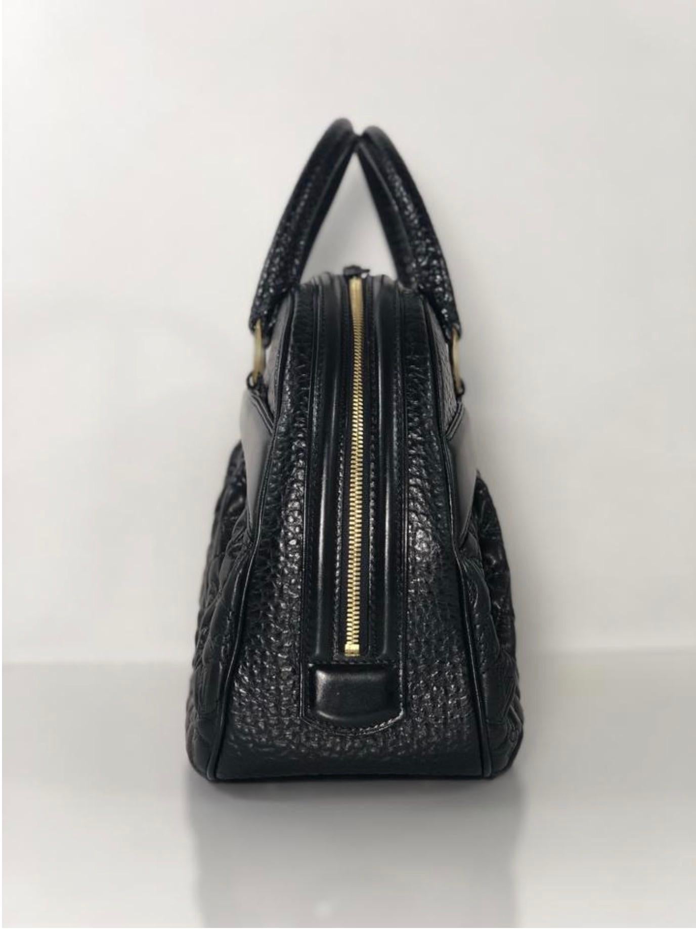 Black Louis Vuitton Vienna Leather Mizi Satchel Handbag For Sale