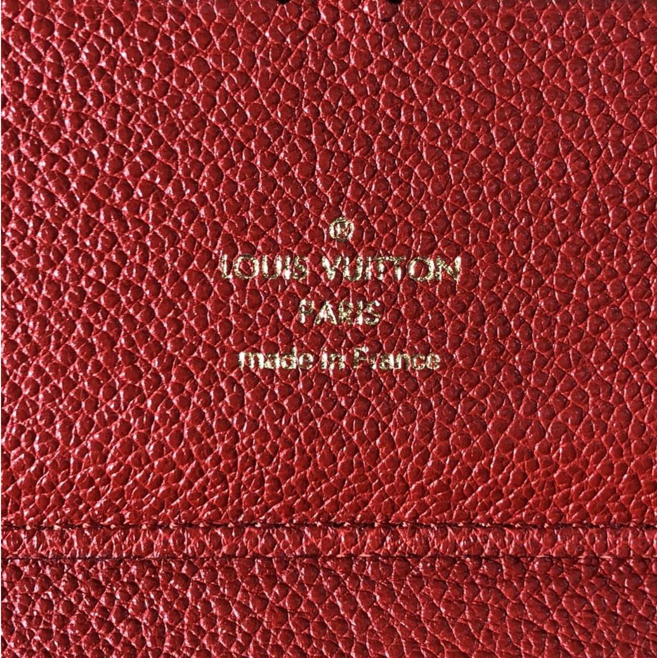 Louis Vuitton Empreinte Sarah Wallet in Red For Sale 5