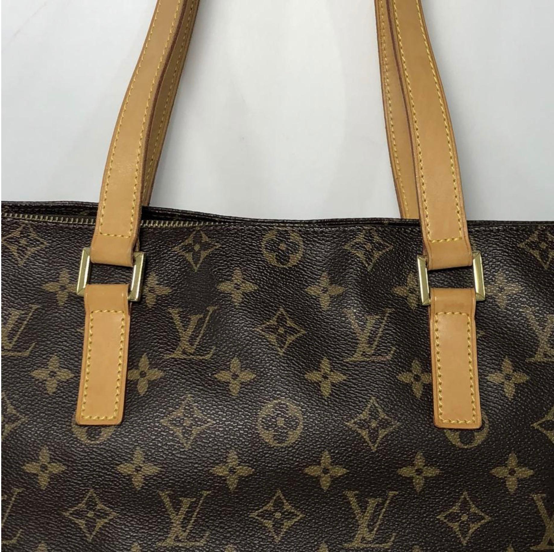 Black Louis Vuitton Monogram Cabas Mezzo Tote Shoulder Handbag For Sale