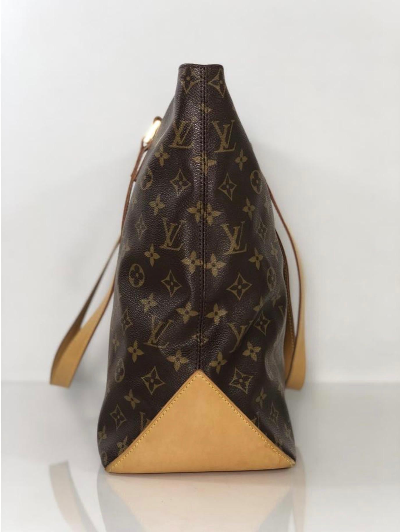 Louis Vuitton Monogram Cabas Mezzo Tote Shoulder Handbag In Good Condition For Sale In Saint Charles, IL