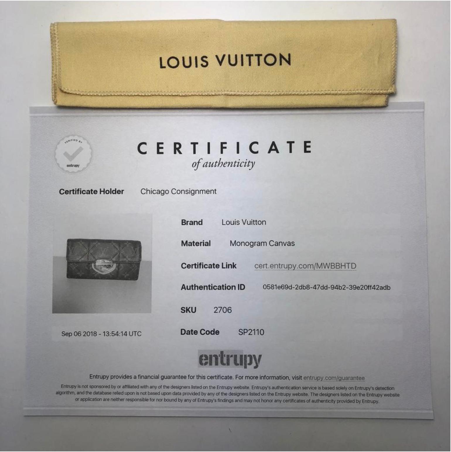 MODEL - Louis Vuitton Monogram Etoile Sarah Wallet

CONDITION - Exceptional! No watermarks, no dryness and small spot of wear under flap. Bright and shiny hardware with no tarnishing. No rips, holes, tears, stains or odors. Piece maintains original