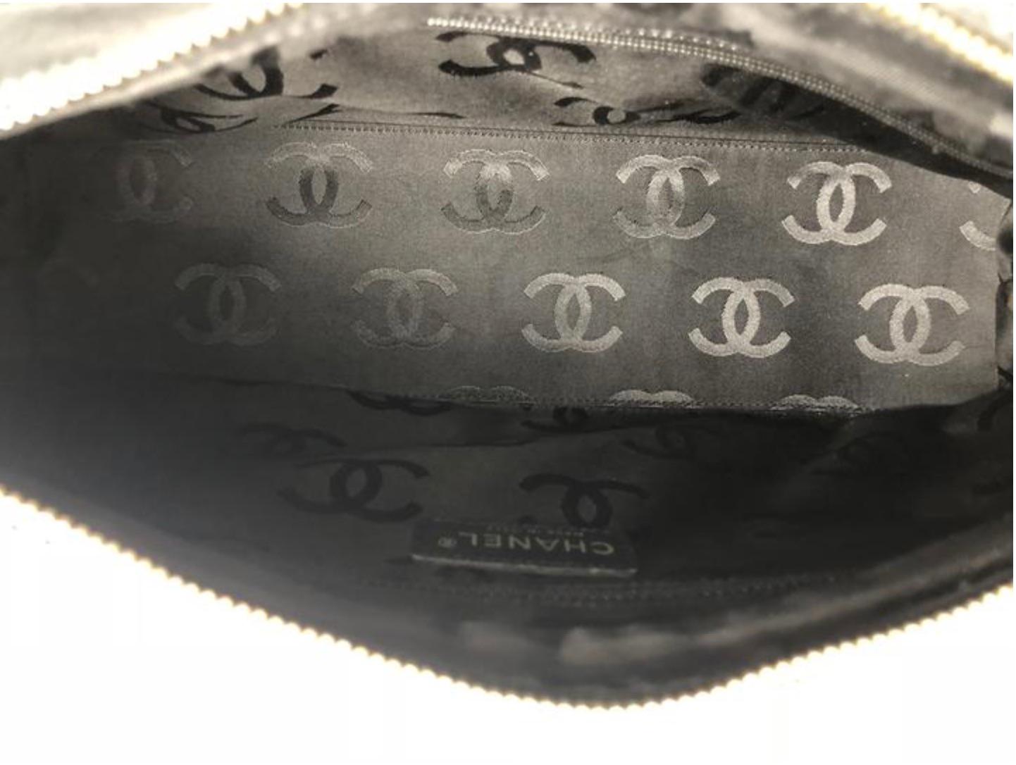 Chanel Lambskin Leather Wild Stitch Large Shoulder with Gold Hardware in Black For Sale 5