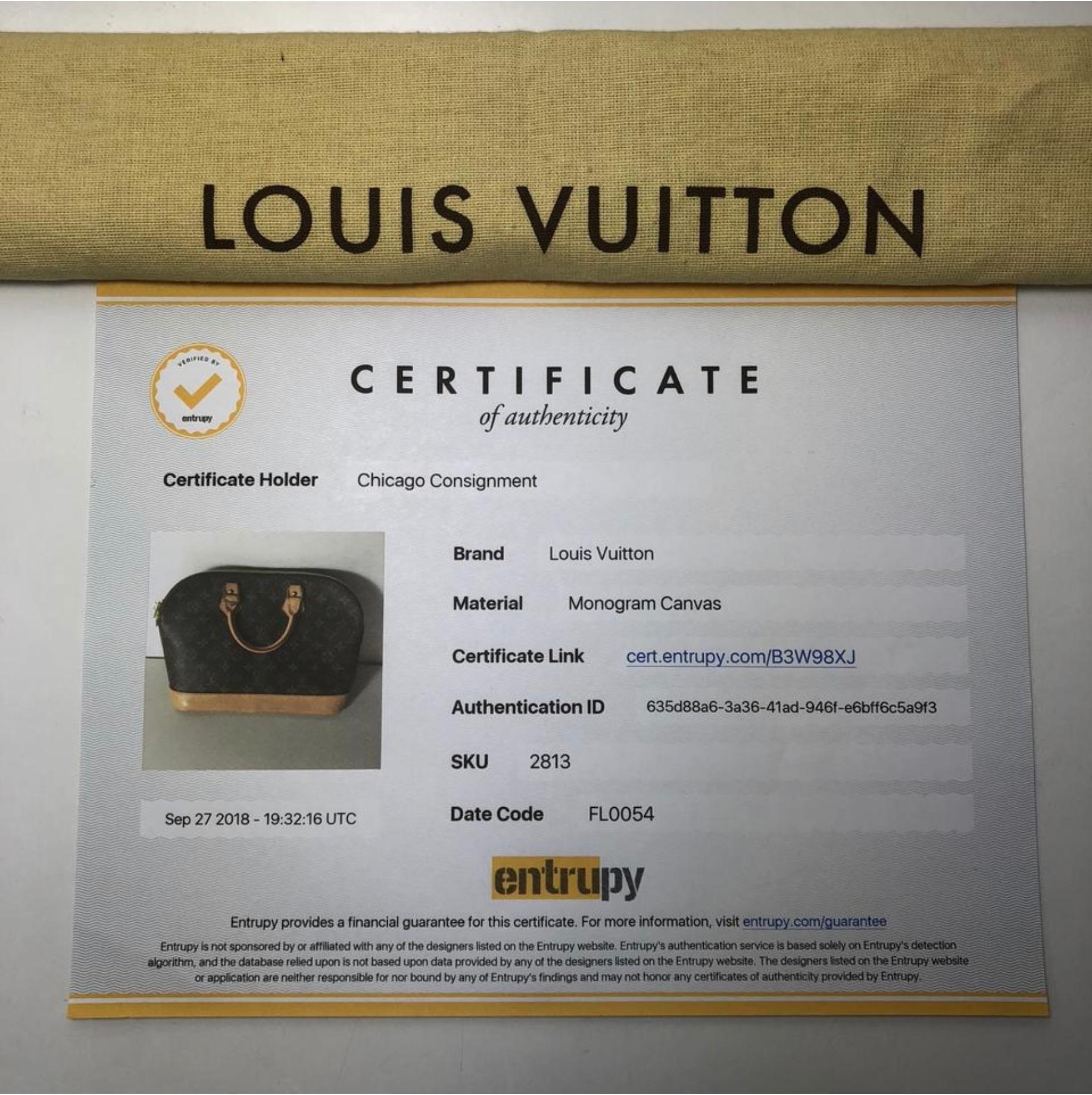 MODEL - Louis Vuitton Monogram Alma PM Satchel Handbag

CONDITION - Exceptional! Light vachette, light watermarks, no handle darkening, no dryness. Bright and shiny hardware with no tarnishing. No rips, holes, tears, stains or odors. Piece maintains
