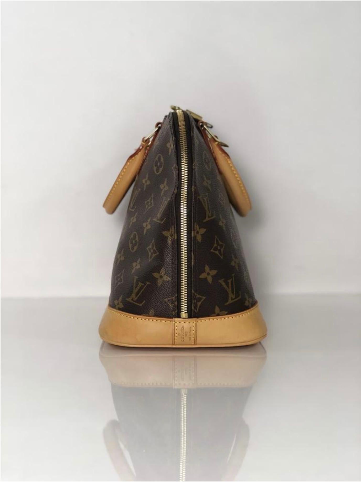 Black Louis Vuitton Monogram Alma PM Satchel Handbag For Sale