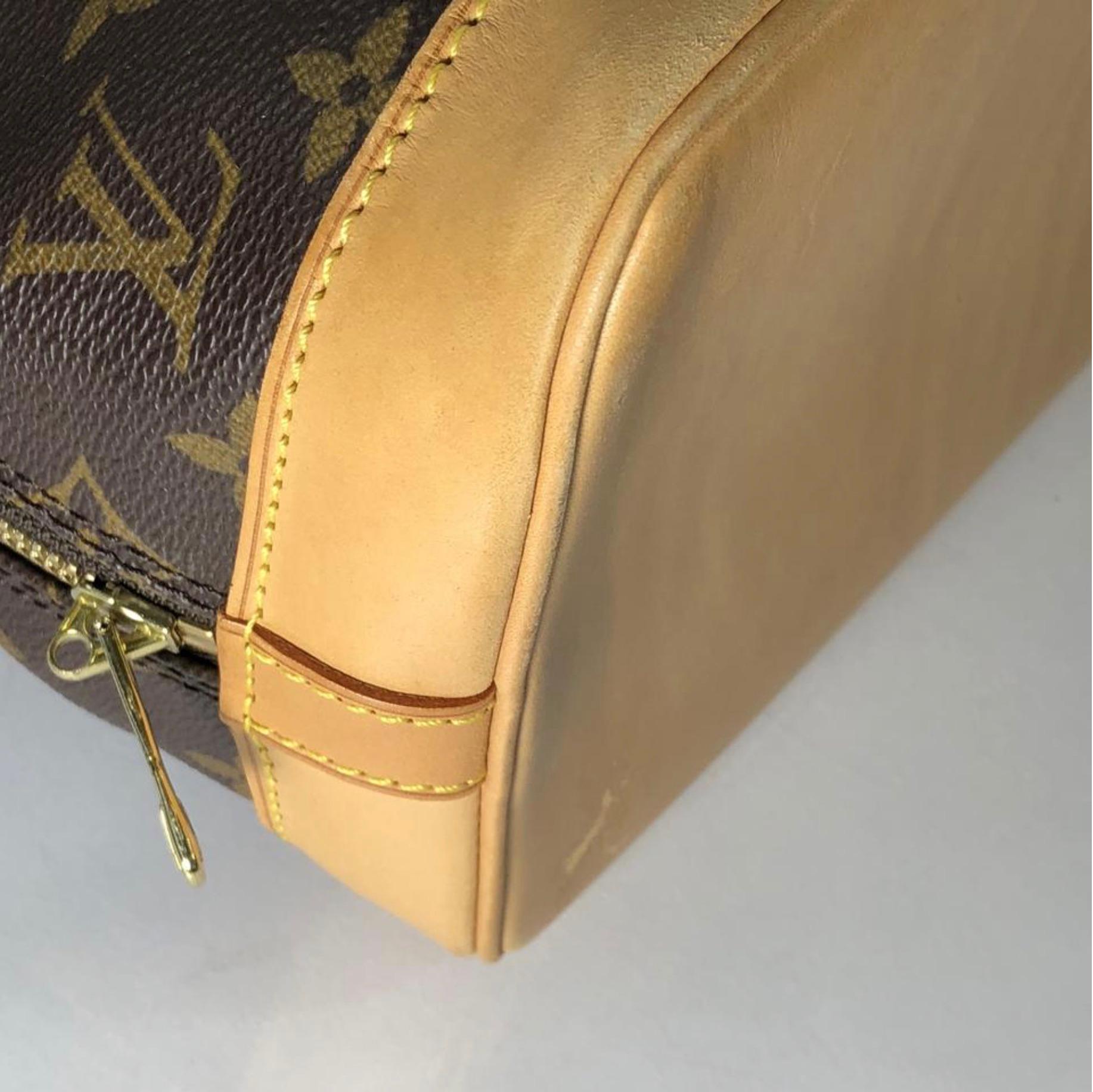 Louis Vuitton Monogram Alma PM Satchel Handbag For Sale 3