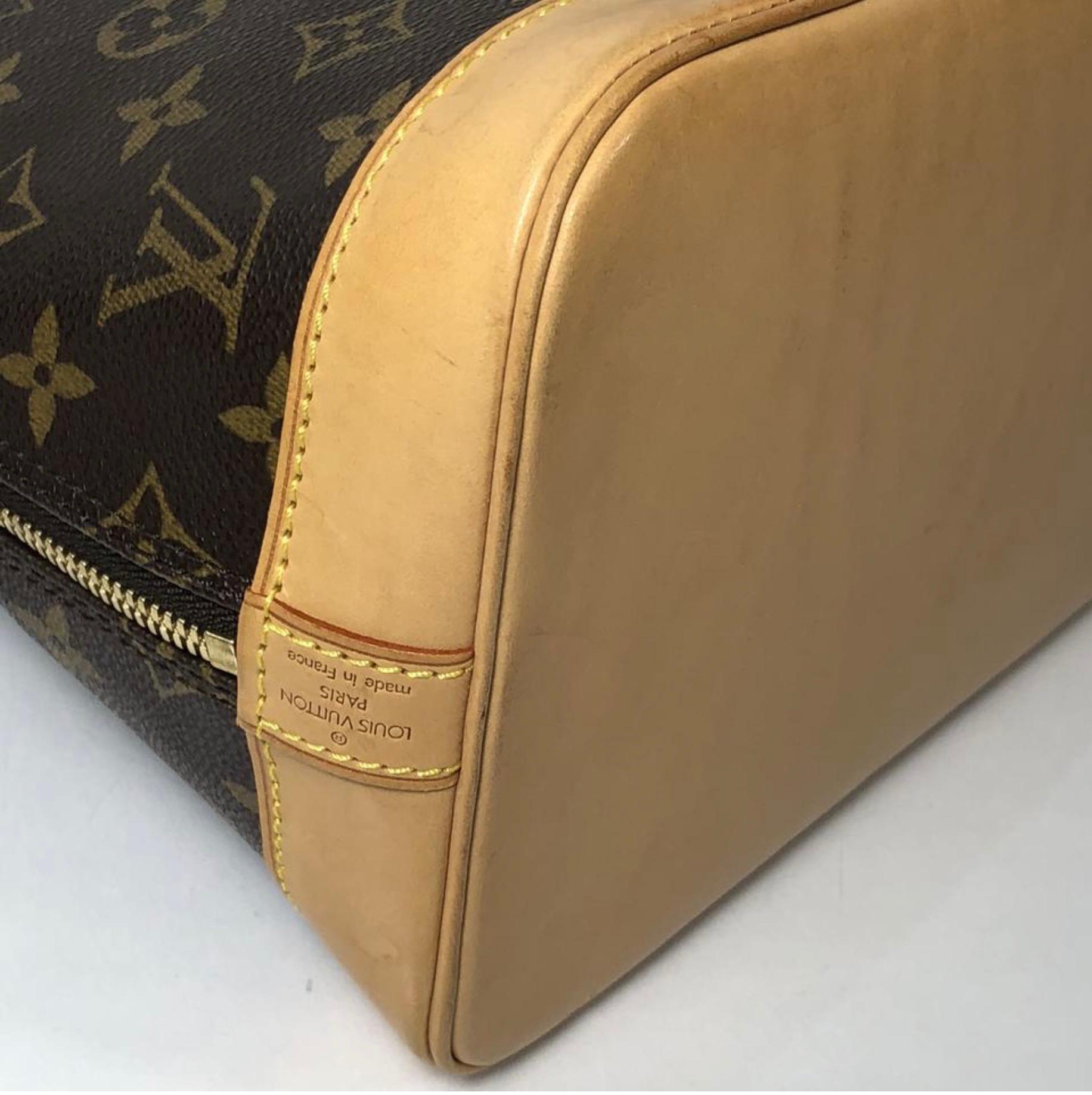 Louis Vuitton Monogram Alma PM Satchel Handbag For Sale 4