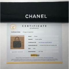 Chanel Caviar Leather Medallion with Silver Hardware in Black Shoulder Handbag