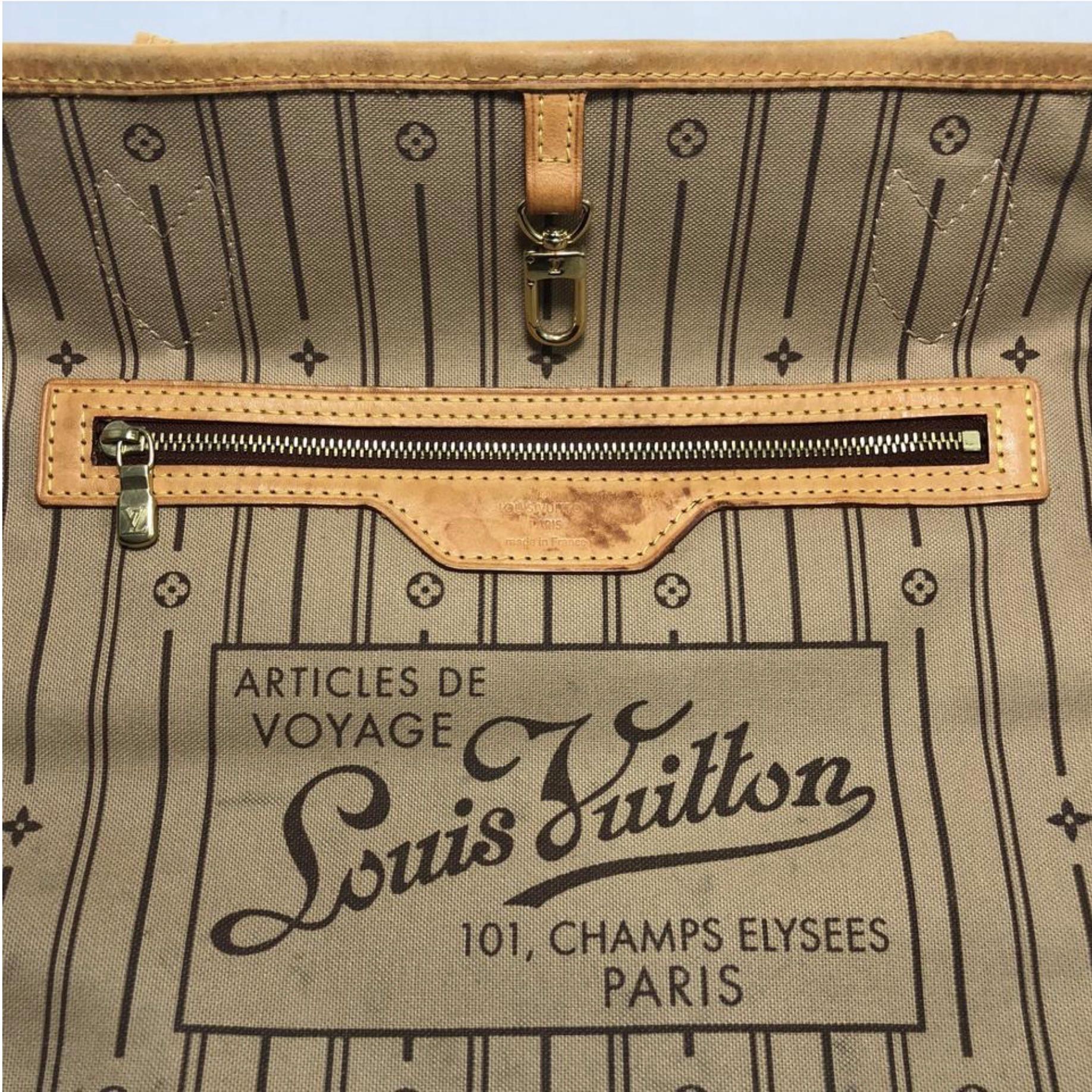  Louis Vuitton Monogram Neverfull MM Tote Shoulder Handbag For Sale 6