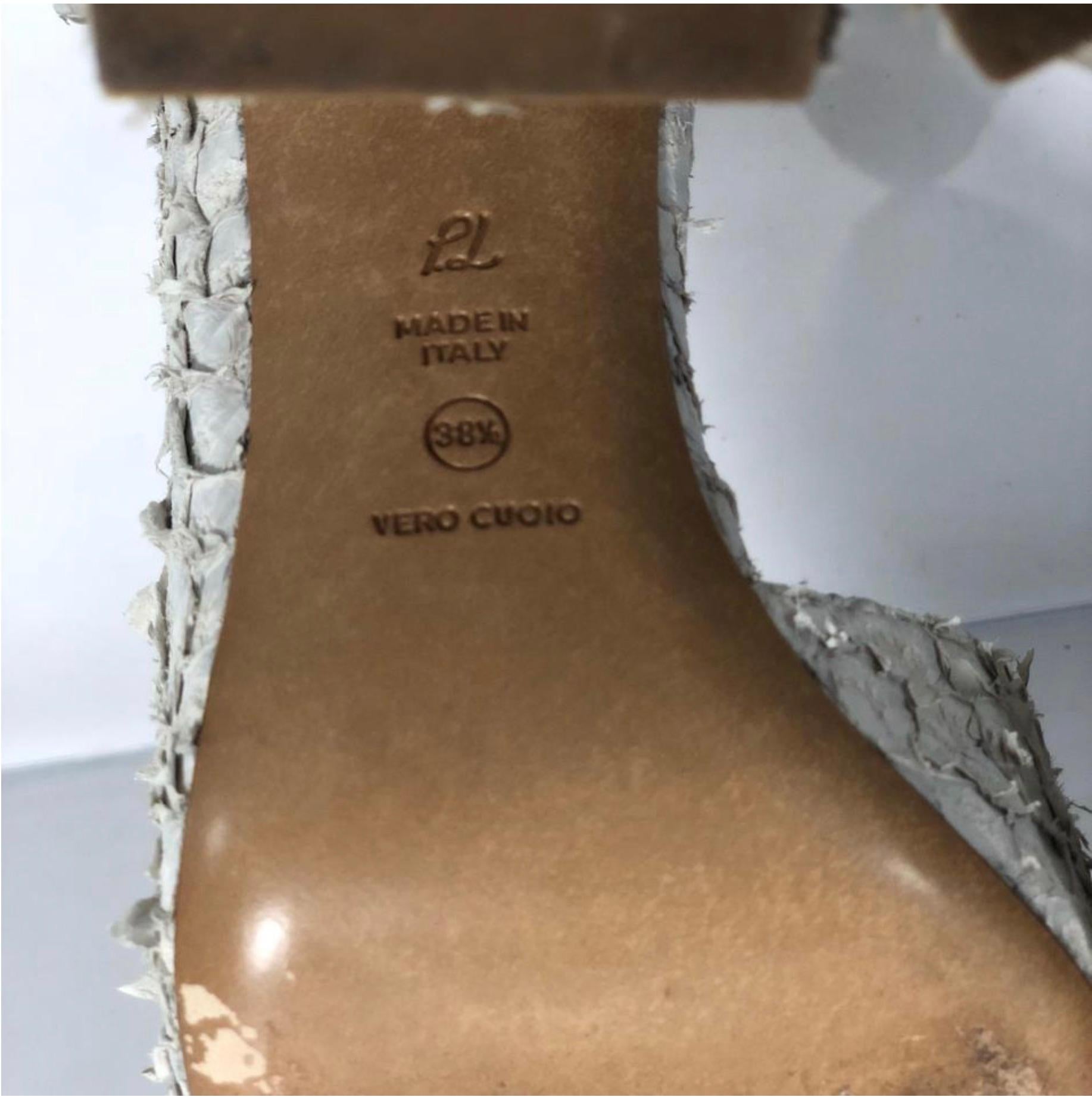 3.1 Phillip Lim Leather Textured Peep Toe Heel with Chunky Block Heel For Sale 4